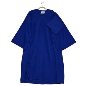 GraduationMall Graduation Gown And Cap Set Unisex M Plus Royal Blue Matte